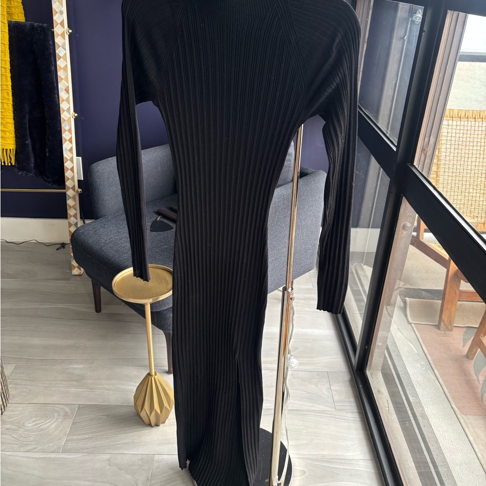 Aritzia Wilfred Black mock sweater dress
